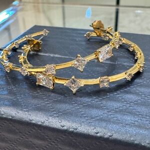 New Nadri Crystal Hoop Earring